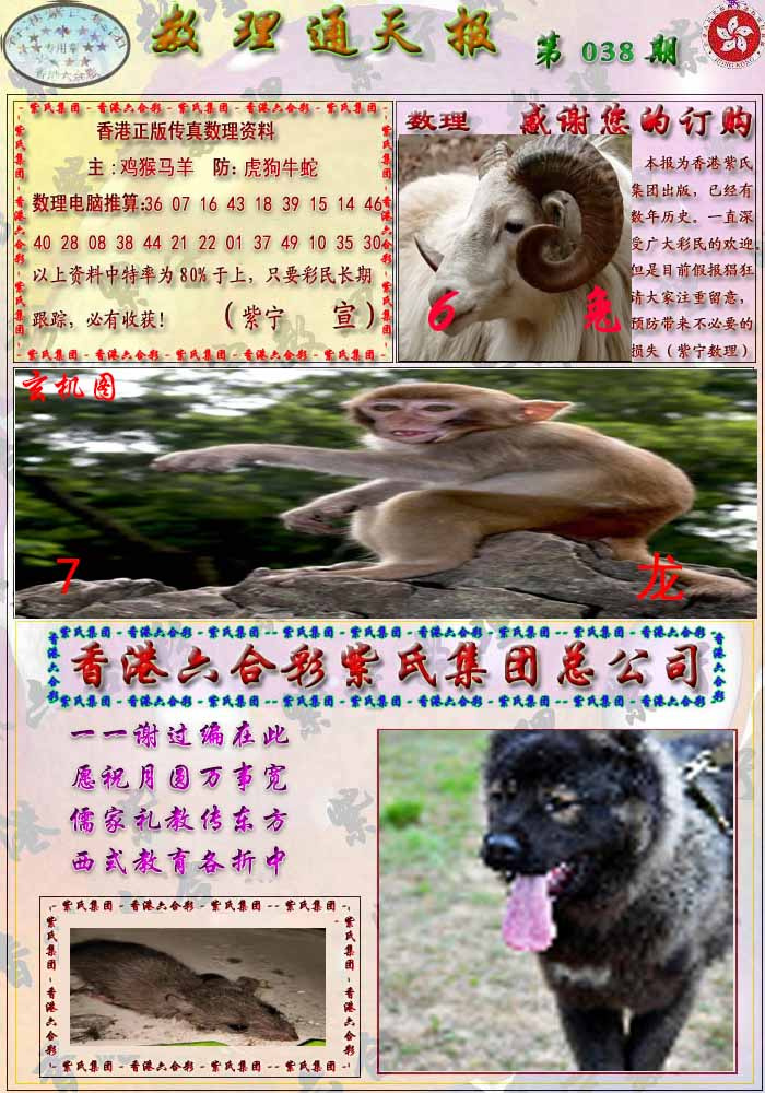 038期数通报[图]